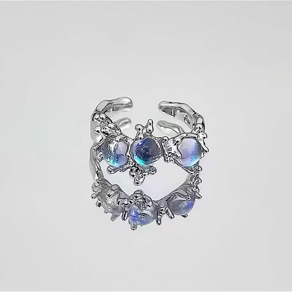 🔵𝟲𝟱%𝗢𝗙𝗙 𝗯𝘂𝗻𝗱𝗹𝗲𝘀 𝟯+🔵 NEW Moonstone Adjustable Ring - Picture 5 of 14